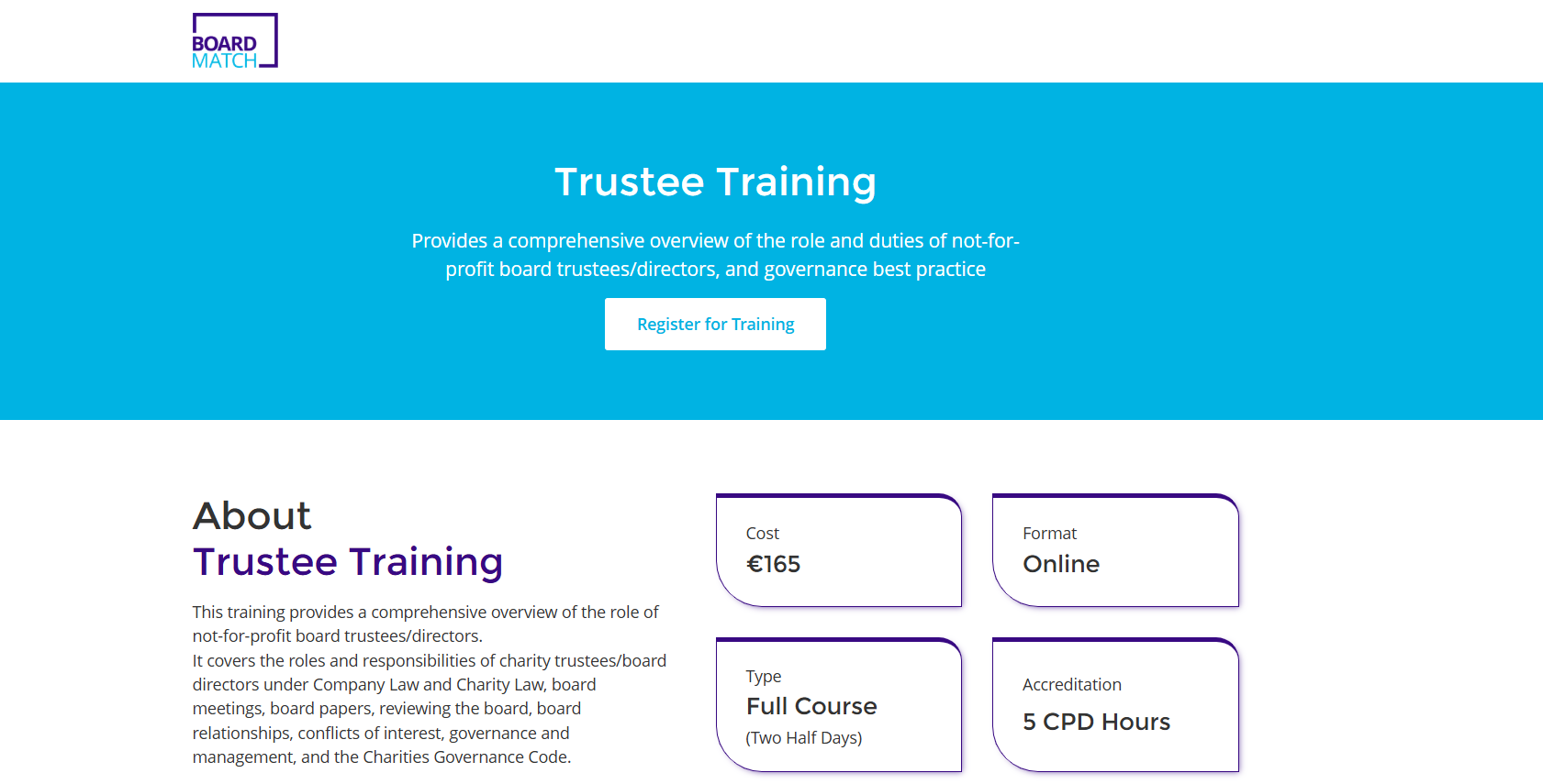 Boardmatch platform screenshot