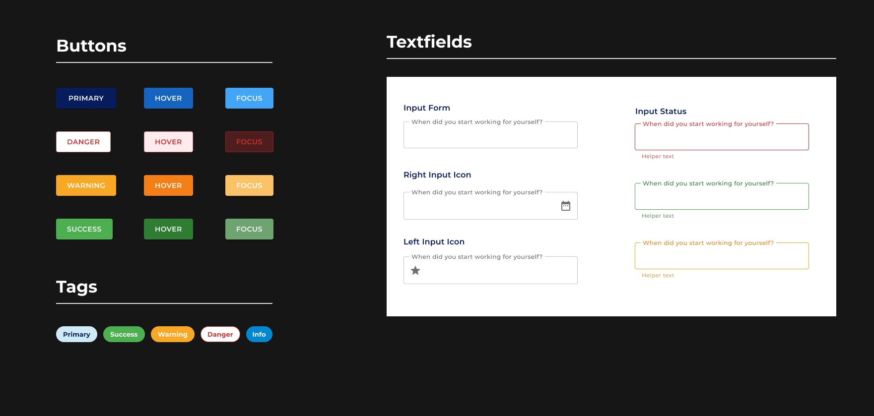 Buttons & Textfields